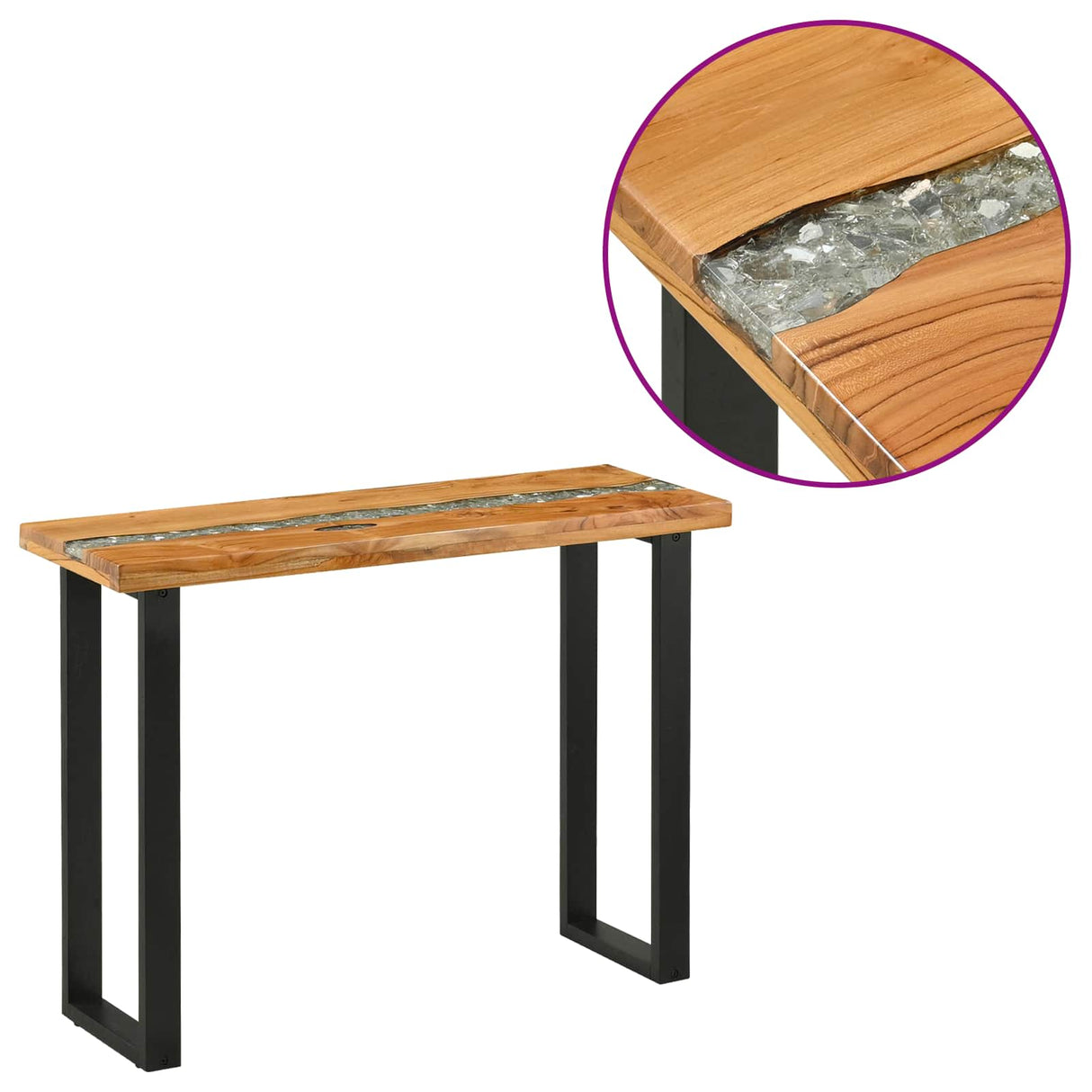 vidaXL Consoletafel Bruin 100 x 35 x 75 cm Massief Teakhout