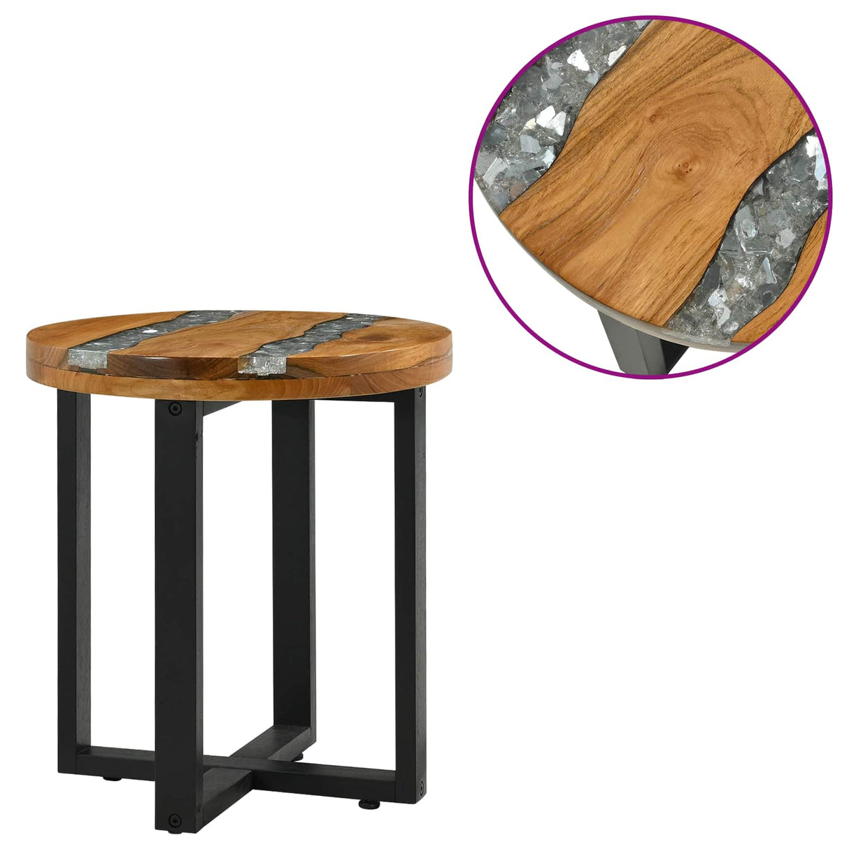 vidaXL Salontafel Bruin 40 x 40 x 45 cm Massief Teakhout