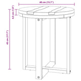 vidaXL Salontafel Bruin 40 x 40 x 45 cm Massief Teakhout