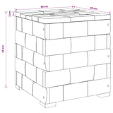 vidaXL Opbergkruk Bruin 40 x 40 x 45 cm Massief Teakhout