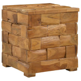 vidaXL Opbergkruk Bruin 40 x 40 x 45 cm Massief Teakhout