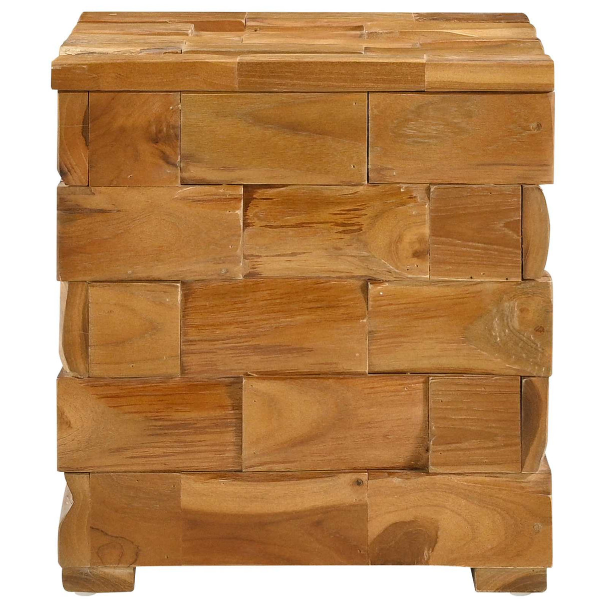 vidaXL Opbergkruk Bruin 40 x 40 x 45 cm Massief Teakhout