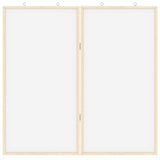 vidaXL Mededelingenbord Wit 80 x 80 x 1.4 cm Massief grenenhout