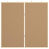 vidaXL Mededelingenbord Wit 80 x 80 x 1.4 cm Massief grenenhout