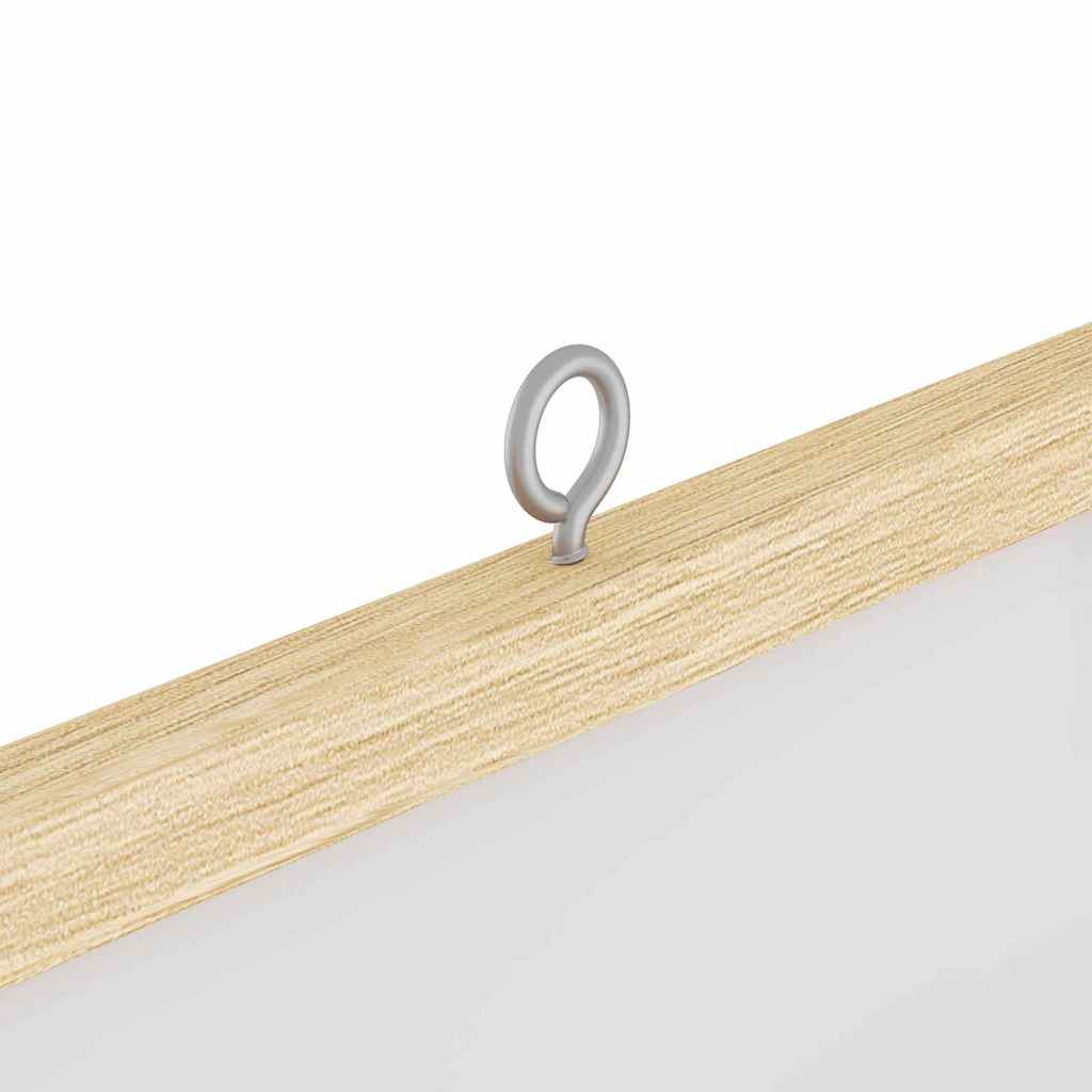 vidaXL Mededelingenbord Wit 80 x 80 x 1.4 cm Massief grenenhout