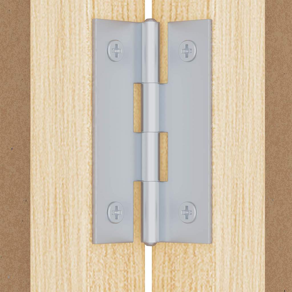 vidaXL Mededelingenbord Wit 80 x 80 x 1.4 cm Massief grenenhout