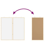 vidaXL Mededelingenbord Wit 80 x 80 x 1.4 cm Massief grenenhout