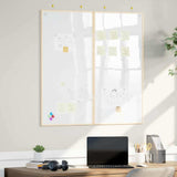 vidaXL Mededelingenbord Wit 80 x 80 x 1.4 cm Massief grenenhout