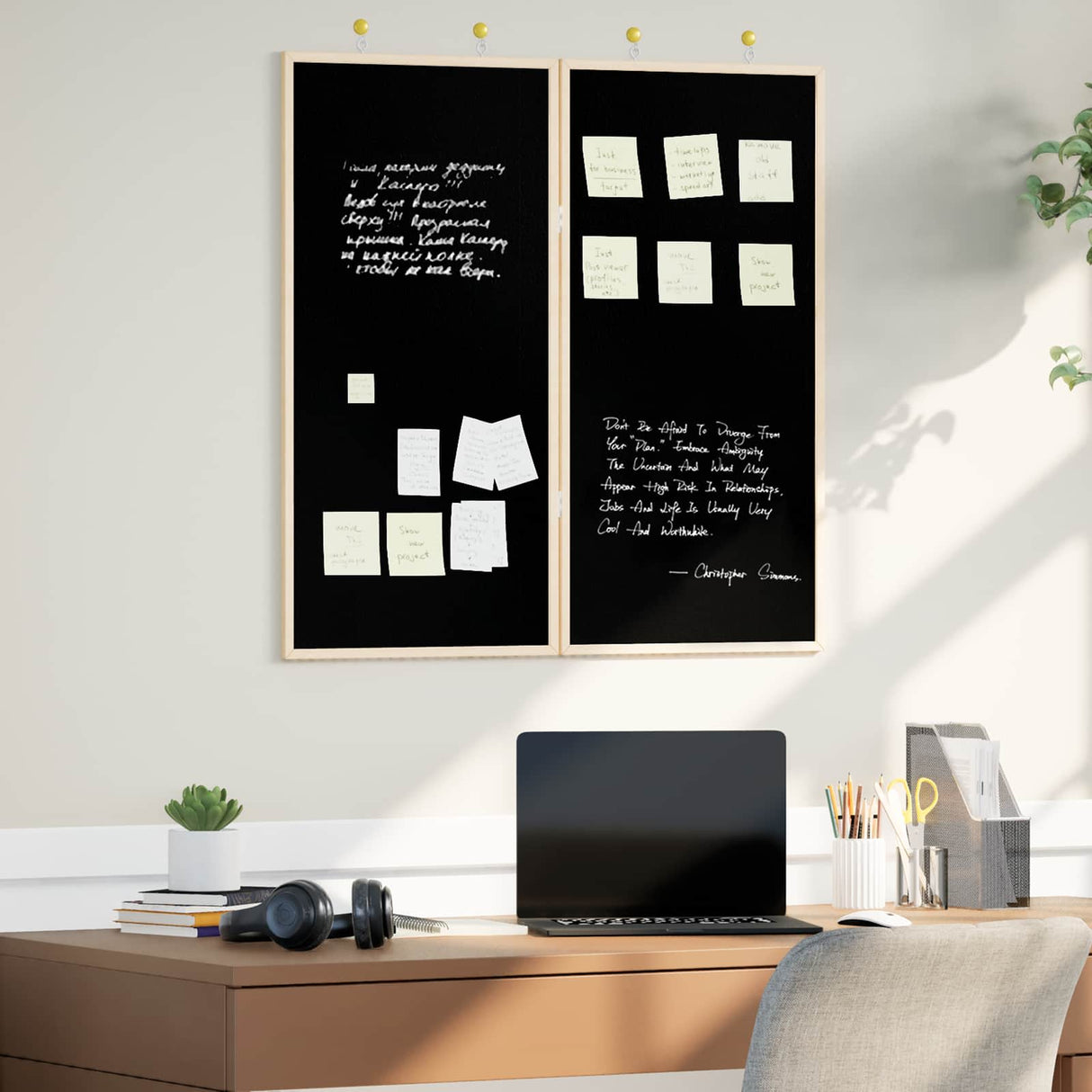 vidaXL Mededelingenbord Wit 80 x 80 x 1.4 cm Massief grenenhout