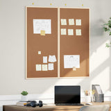 vidaXL Mededelingenbord Wit 80 x 80 x 1.4 cm Massief grenenhout