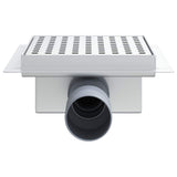 vidaXL Dot doucheafvoer Zilver 15 x 15 cm Roestvrij staal 304