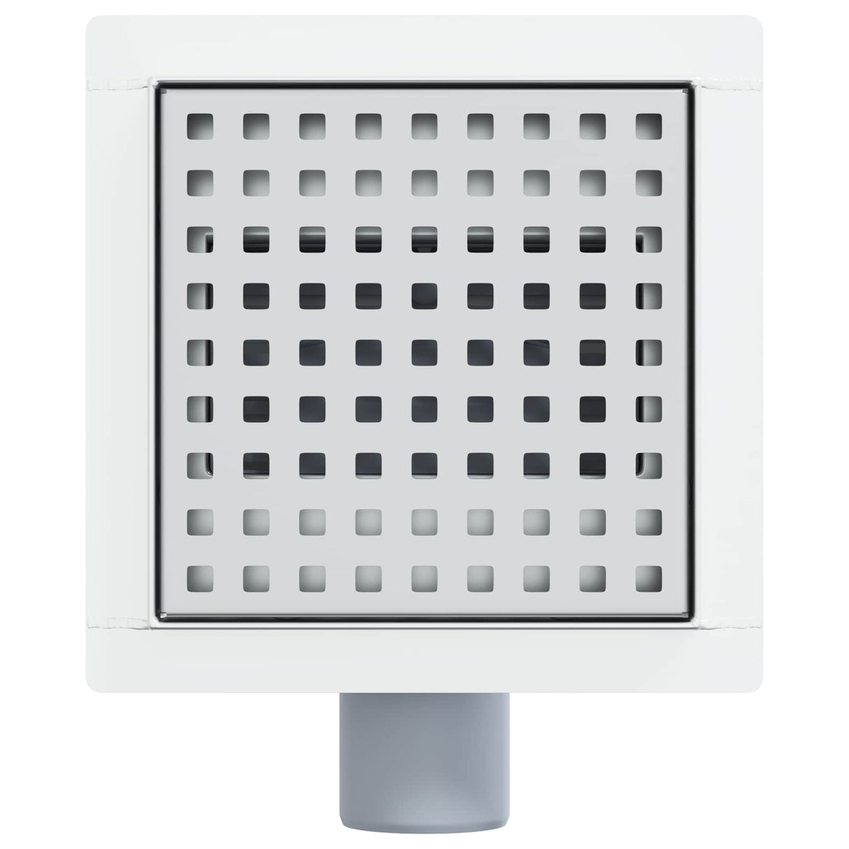 vidaXL Dot doucheafvoer Zilver 15 x 15 cm Roestvrij staal 304