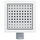 vidaXL Dot doucheafvoer Zilver 15 x 15 cm Roestvrij staal 304