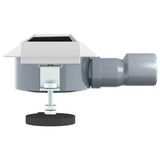 vidaXL Doucheafvoer glazen dekking met 360° sifon Zwart 50 cm