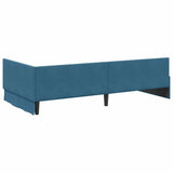 vidaXL Hoek Bed Frame met hoofdeinde Blauw 80 cm x 200 cm Fluweel