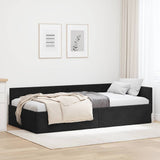 vidaXL Hoek Bed Frame met hoofdeinde Blauw 80 cm x 200 cm Fluweel