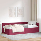 vidaXL Hoek Bed Frame met hoofdeinde Blauw 80 cm x 200 cm Fluweel