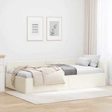 vidaXL Hoek Bed Frame met hoofdeinde Blauw 80 cm x 200 cm Fluweel