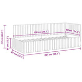 vidaXL Corner Bed Frame with Headboard Blue 80 cm x 200 cm Velvet