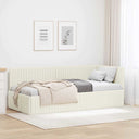 vidaXL Corner Bed Frame with Headboard Blue 80 cm x 200 cm Velvet