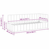 vidaXL Corner Bed Frame with Headboard Blue 80 cm x 200 cm Velvet