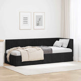 vidaXL Corner Bed Frame with Headboard Blue 80 cm x 200 cm Velvet
