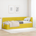 vidaXL Corner Bed Frame with Headboard Blue 80 cm x 200 cm Velvet
