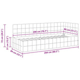 vidaXL Hoek Bed Frame met hoofdeinde Blauw 80 cm x 200 cm Fluweel