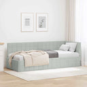 vidaXL Hoek Bed Frame met hoofdeinde Blauw 80 cm x 200 cm Fluweel