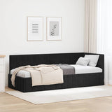 vidaXL Hoek Bed Frame met hoofdeinde Blauw 80 cm x 200 cm Fluweel