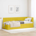 vidaXL Hoek Bed Frame met hoofdeinde Blauw 80 cm x 200 cm Fluweel
