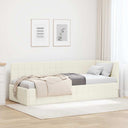 vidaXL Hoek Bed Frame met hoofdeinde Blauw 80 cm x 200 cm Fluweel