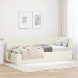 vidaXL Hoek Bed Frame met hoofdeinde Blauw 80 cm x 200 cm Fluweel