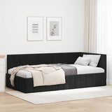 vidaXL Hoek Bed Frame met hoofdeinde Blauw 80 cm x 200 cm Fluweel
