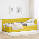 vidaXL Hoek Bed Frame met hoofdeinde Blauw 80 cm x 200 cm Fluweel