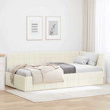 vidaXL Hoek Bed Frame met hoofdeinde Blauw 80 cm x 200 cm Fluweel
