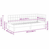 vidaXL Corner Bed Frame with Headboard Blue 80 cm x 200 cm Velvet