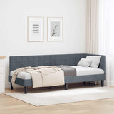 vidaXL Corner Bed Frame with Headboard Blue 80 cm x 200 cm Velvet