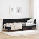 vidaXL Corner Bed Frame with Headboard Blue 80 cm x 200 cm Velvet