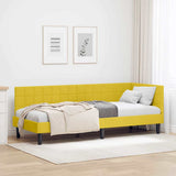 vidaXL Corner Bed Frame with Headboard Blue 80 cm x 200 cm Velvet