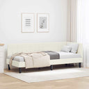 vidaXL Corner Bed Frame with Headboard Blue 80 cm x 200 cm Velvet