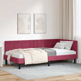 vidaXL Corner Bed Frame with Headboard Blue 80 cm x 200 cm Velvet