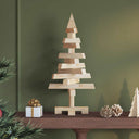 vidaXL Kerstbomen met standaard Naturel 60 cm Massief grenenhout