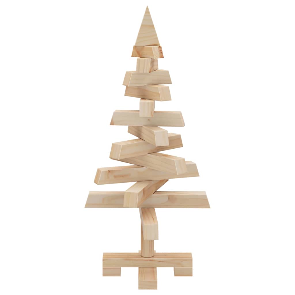 vidaXL Kerstbomen met standaard Naturel 60 cm Massief grenenhout