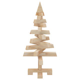 vidaXL Kerstbomen met standaard Naturel 60 cm Massief grenenhout