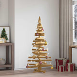 vidaXL Kerstbomen met standaard Naturel 60 cm Massief grenenhout