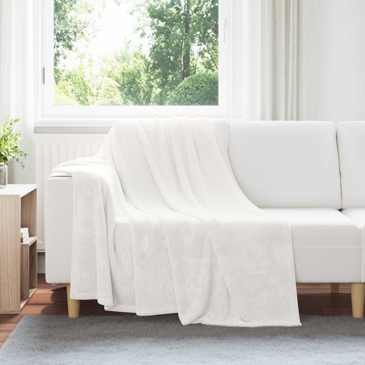 vidaXL plaid Beige 130 x 150 cm 0.5 kg Fleece