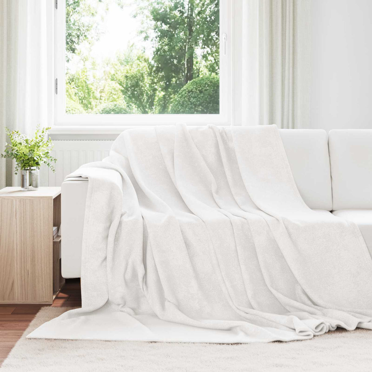 vidaXL plaid Beige 130 x 150 cm 0.5 kg Fleece