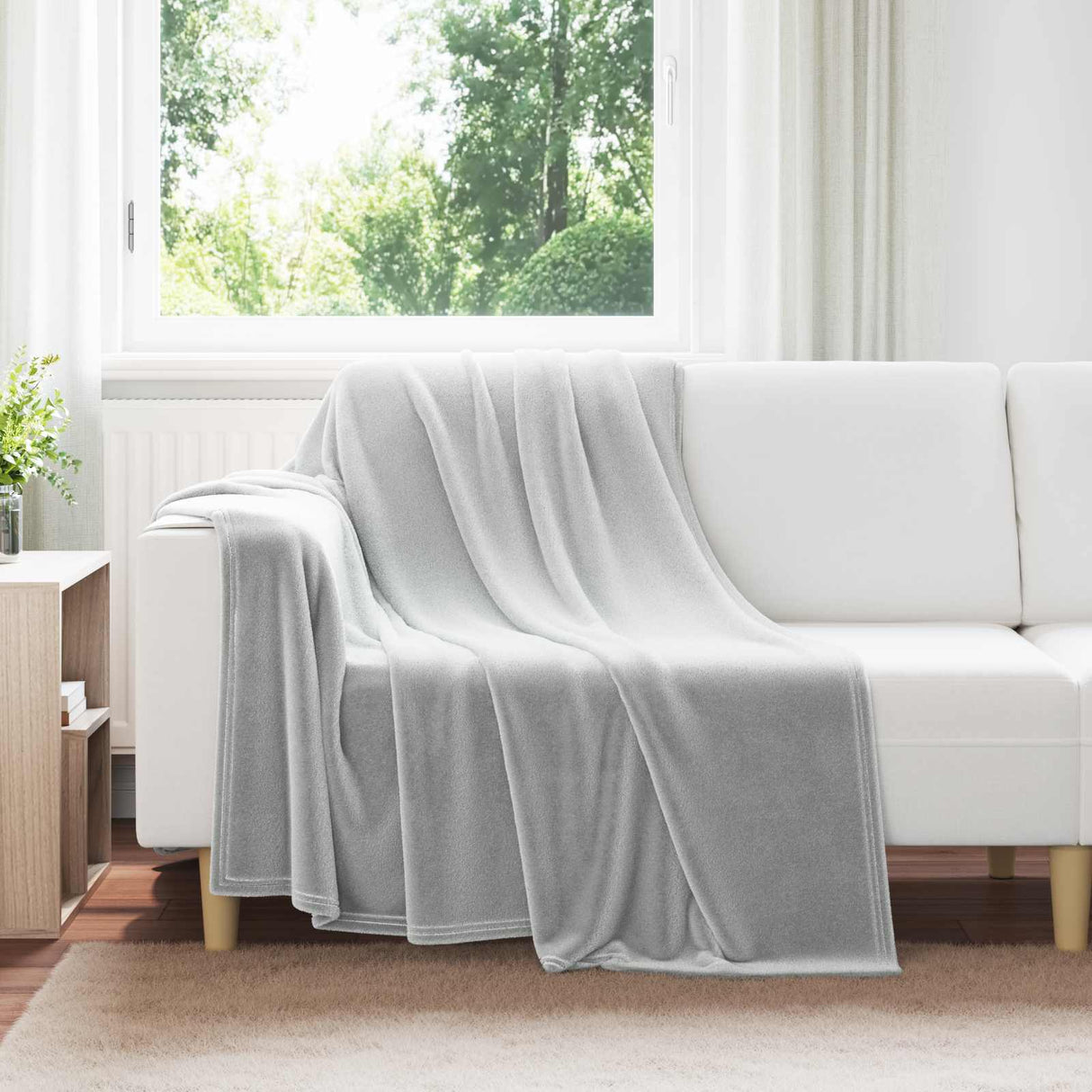 vidaXL plaid Beige 130 x 150 cm 0.5 kg Fleece
