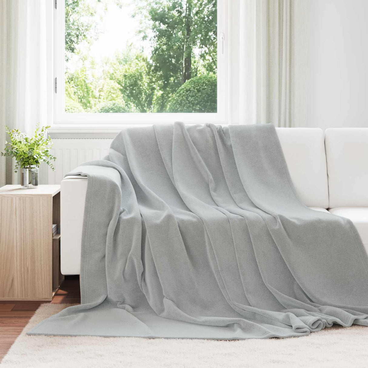 vidaXL plaid Beige 130 x 150 cm 0.5 kg Fleece